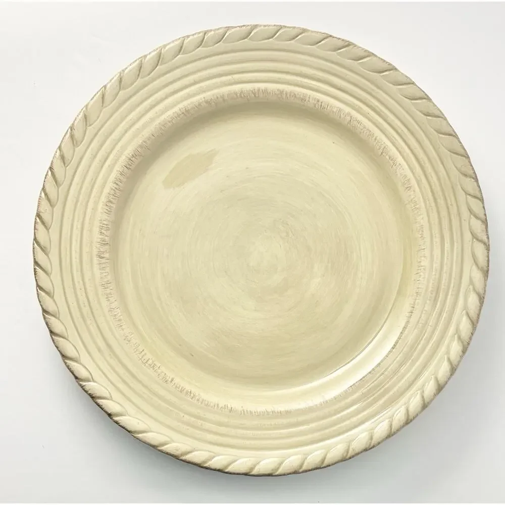 Z Gallerie & Tabletops Unlimited “Lucca (Taupe, Beige)” 5 Dinner Plates 11 3/8”